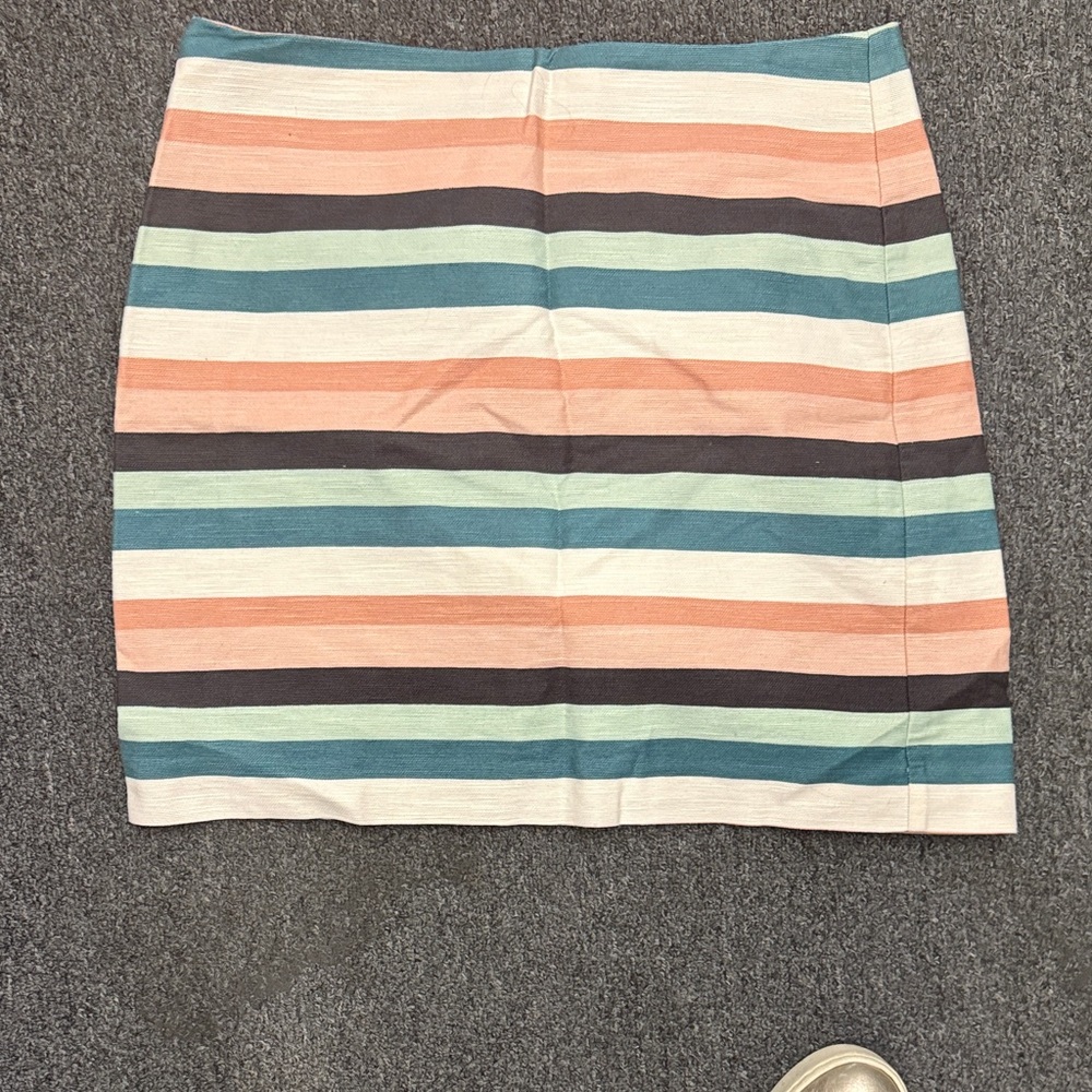LOFT Multicolor Striped Pencil Skirt